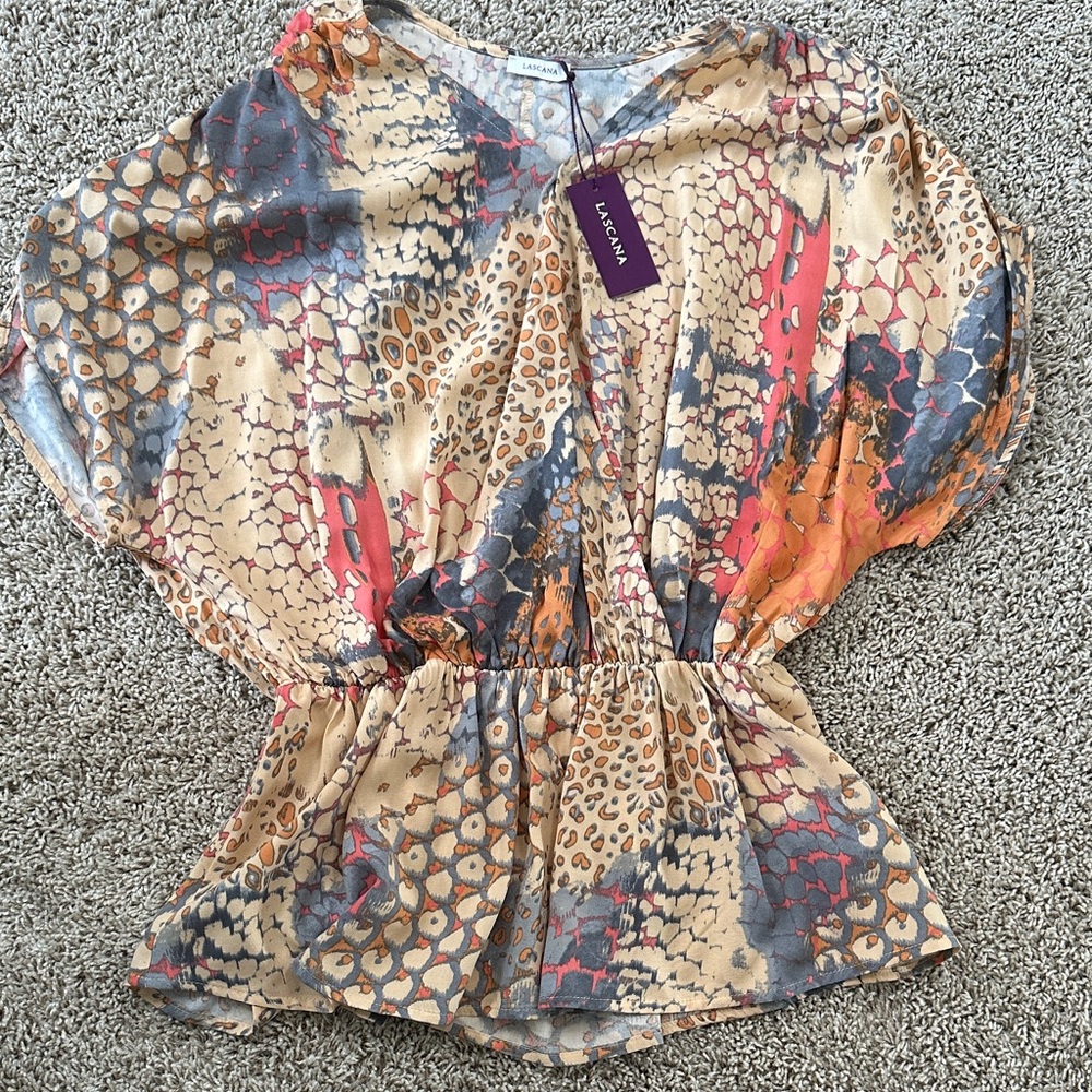 Lucenta Women's Vibrant Animal Print Blouse